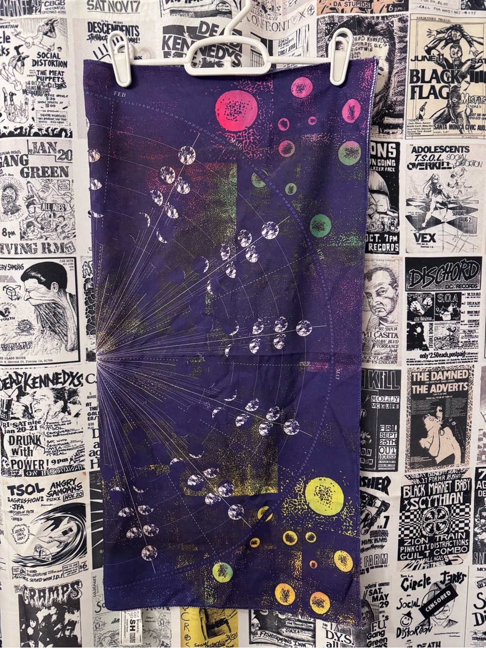 Rare Lush Cosmetics Moon Phases Knot Wrap Scarf Bandana Furoshiki Planetary